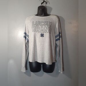 Lucky Brand Gray Long And Short Sleeve Sleep Shirts